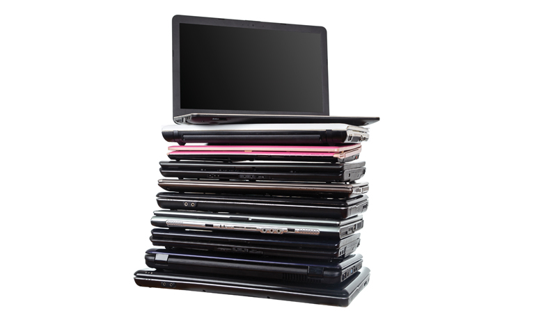 PC portatili impilati